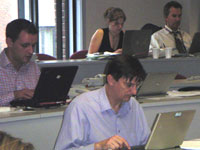 Media Fellows working in the press room at the BA Festival of Science